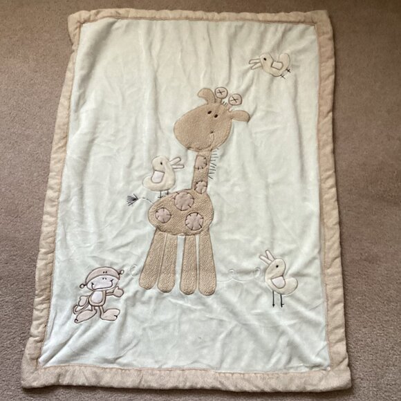 Koala Baby Plush Blanket Bedding Giraffe Duck & Monkey Earthy Neutral Tones - Picture 1 of 6